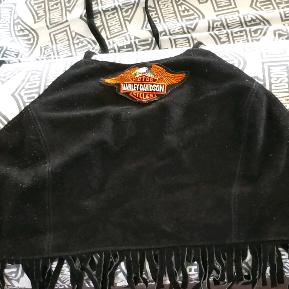 H-D patch Sued halter